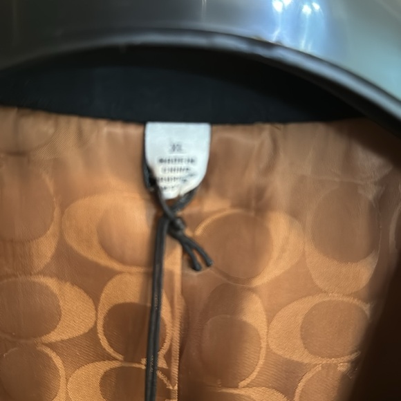 NWT Coach women’s XL Black Blazer with gold buttons inside lined w/Coach print - Picture 2 of 8
